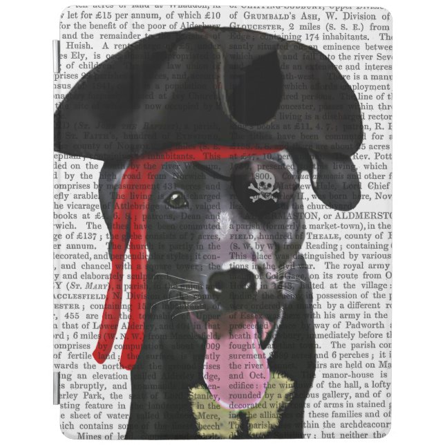 Black Labrador Pirate iPad Air Cover (Front)