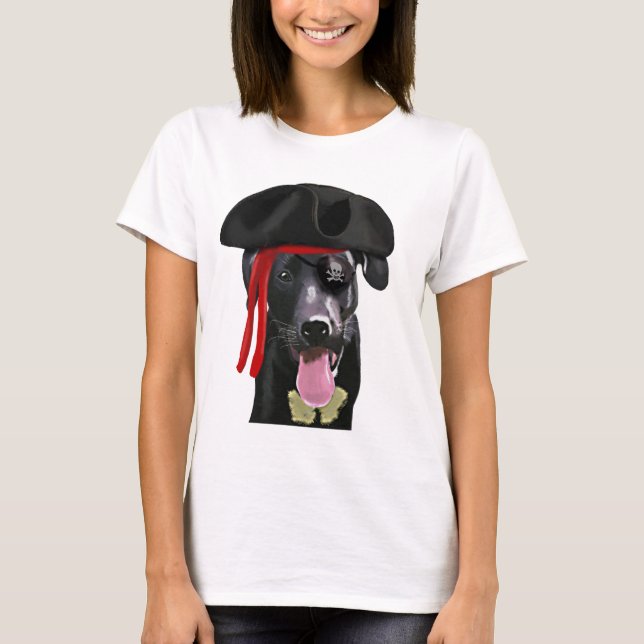 Black Labrador Pirate T-Shirt (Front)
