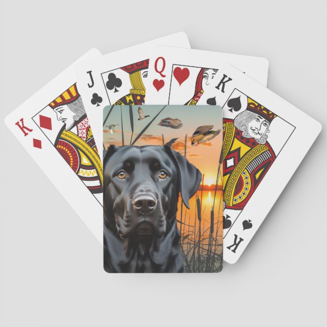 Black Labrador Playing Cards, Labrador Retriever Poker Cards (Back)