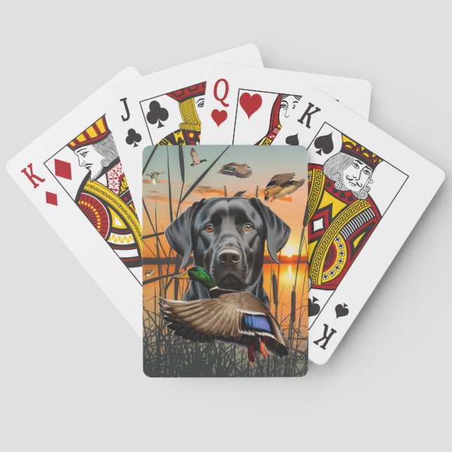 Black Labrador Playing Cards, Labrador Retriever Poker Cards (Back)