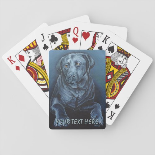 Black Labrador Playing Cards Personalized