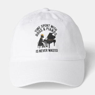 Black Labrador Playing Piano - Time Spent with Dog Hat