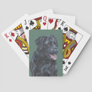 Black Labrador Poker Cards