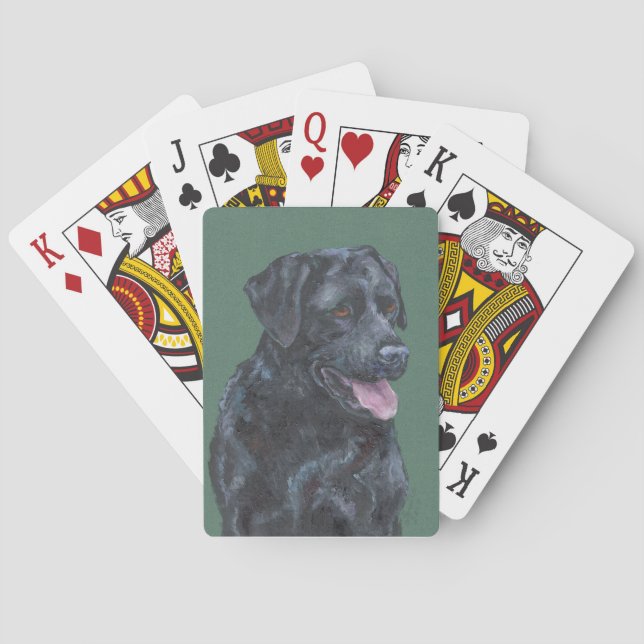 Black Labrador Poker Cards (Back)
