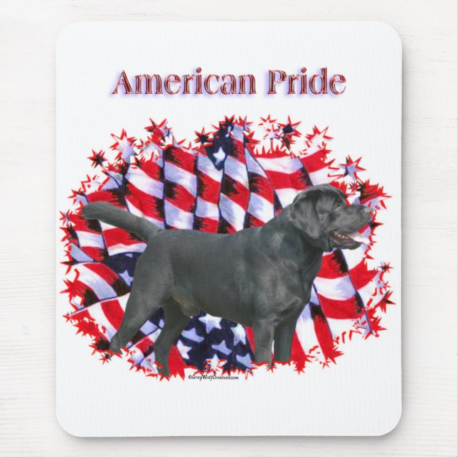 Black Labrador Pride Mouse Pad (Front)