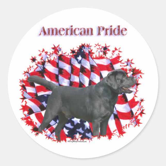 Black Labrador Pride Sticker (Front)