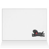 Black Labrador Puppy and Hamburger Cards (Inside Horizontal (Top))