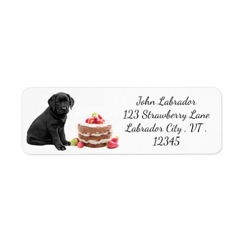 Black Labrador Puppy Cake _ Black Lab Label