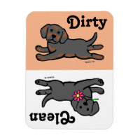 Black Labrador Puppy Clean / Dirty Dishwasher