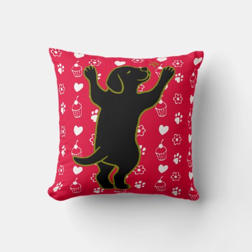 Black Labrador Puppy Hug Pillow