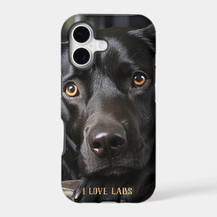 Black Labrador puppy iPhone 17 Case