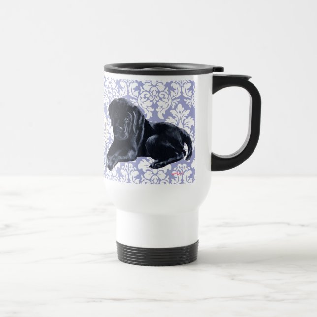 Black Labrador Puppy Travel Mug (Right)