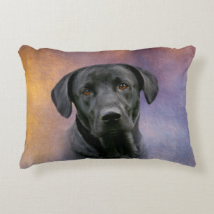 black lab decorative pillow