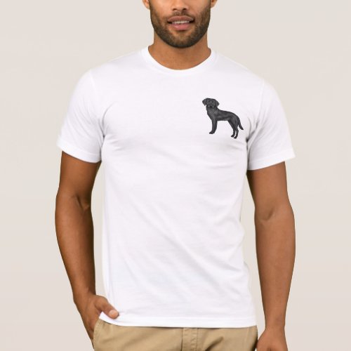 Black Labrador Retriever Adorable Cartoon Dog Art T_Shirt