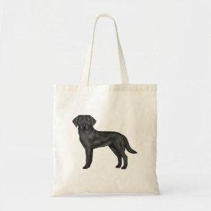 Black Labrador Retriever Adorable Cartoon Dog Art Tote Bag