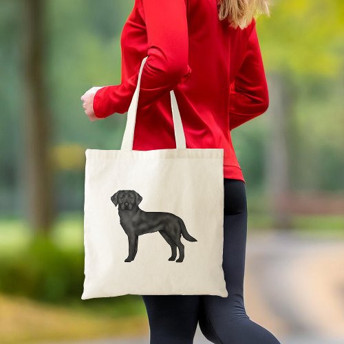 Black Labrador Retriever Adorable Cartoon Dog Art Tote Bag