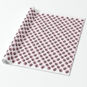 Black Labrador Retriever American Pride  Wrapping Paper