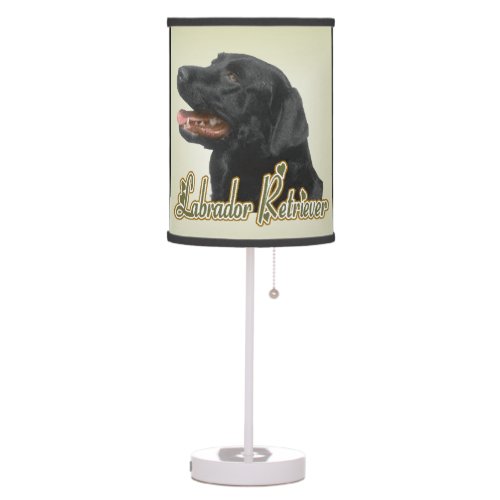 Black Labrador Retriever Art Gifts Table Lamp