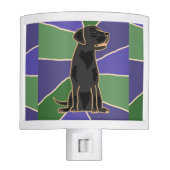 Black Labrador Retriever Art Night Light (Front)