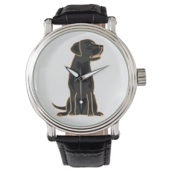 Black Labrador Retriever Art  Watch by Petspower at Zazzle