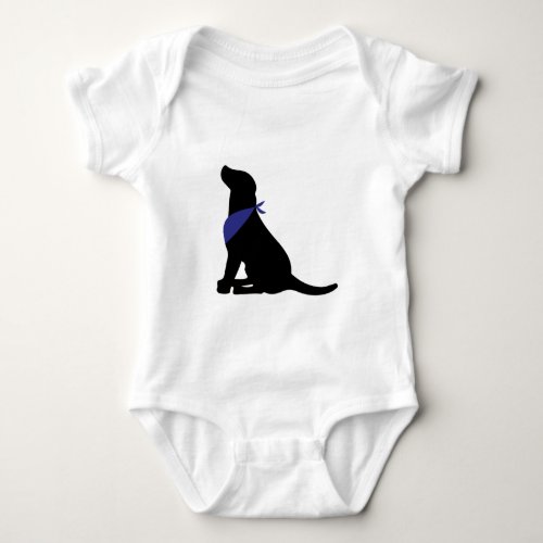 Black Labrador Retriever Baby Bodysuit