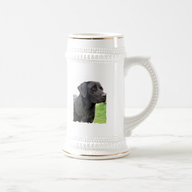 Black Labrador Retriever Beer Stein (Right)