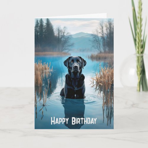 Black Labrador Retriever Birthday Card