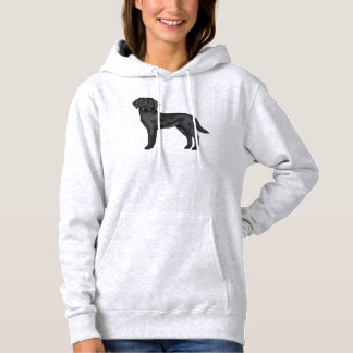 Black Labrador Retriever Cartoon Dog Design Hoodie