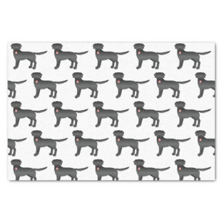 Black Labrador Retriever Cartoon Dog Pattern Tissue Paper