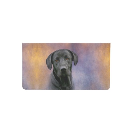Black Labrador Retriever Checkbook Cover (Front)