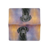 Black Labrador Retriever Checkbook Cover (Open)