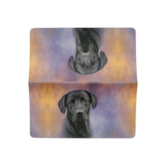 Black Labrador Retriever Checkbook Cover (Open)