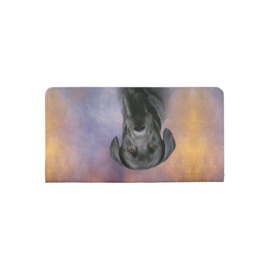 Black Labrador Retriever Checkbook Cover (Back)
