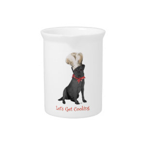 Black Labrador Retriever Chef Beverage Pitcher