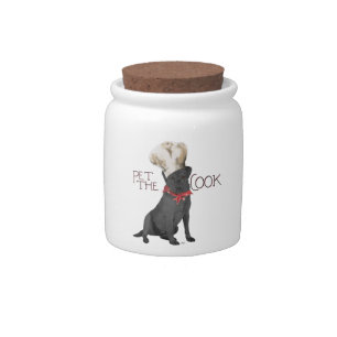 Black Labrador Retriever Chef Candy Jar