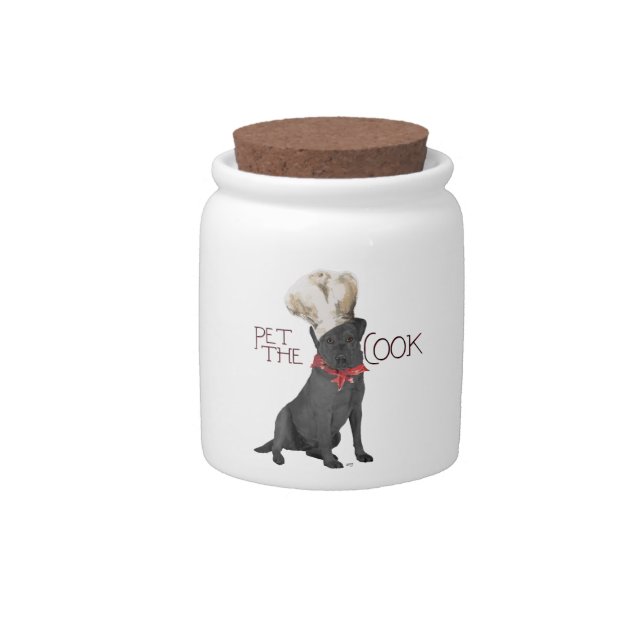 Black Labrador Retriever Chef Candy Jar (Front)