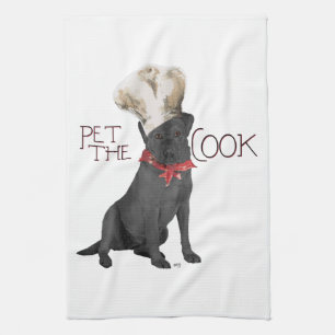 Black Labrador Retriever Chef Kitchen Towel