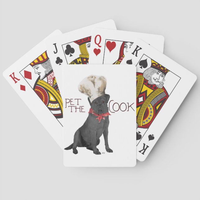 Black Labrador Retriever Chef Poker Cards (Back)