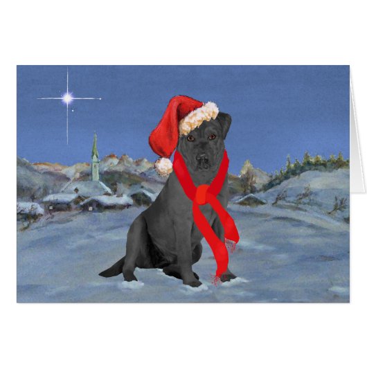 Black Labrador Retriever Christmas (Front Horizontal)