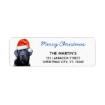Black Labrador Retriever Christmas Cute Santa Dog Label<br><div class="desc">Send Christmas greetings with this adorable Black Labrador Santa Dog address labels. Personalize with your name and address . This black labrador christmas address label will be a favorite among labrador lovers. Visit our collection for matching black lab christmas cards, home decor, and gifts. COPYRIGHT © 2020 Judy Burrows, Black...</div>