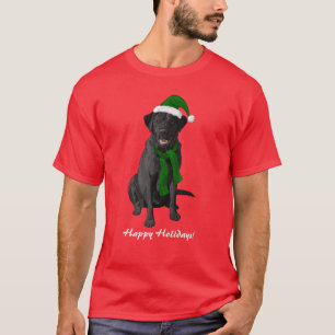 Black Labrador Retriever Christmas Dog T-Shirt