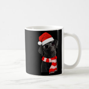 Black Labrador Retriever Christmas Lights Santa Ha Coffee Mug