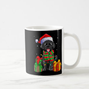 Black Labrador Retriever Christmas Lights Xmas Lab Coffee Mug