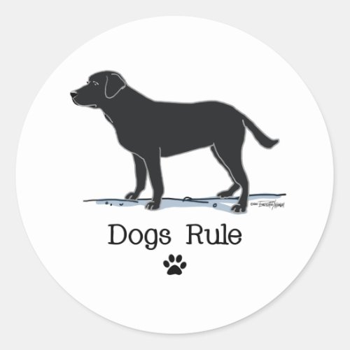 Black Labrador Retriever Classic Round Sticker