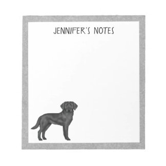 Black Labrador Retriever Cute Lab Dog Custom Title Notepad