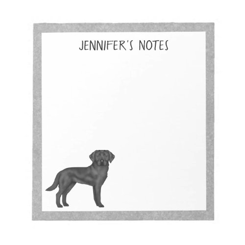 Black Labrador Retriever Cute Lab Dog Custom Title Notepad