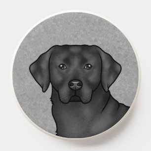 Black Labrador Retriever Cute Portrait Dog Lover PopSocket