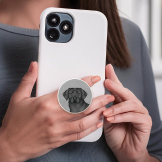 Black Labrador Retriever Cute Portrait Dog Lover PopSocket