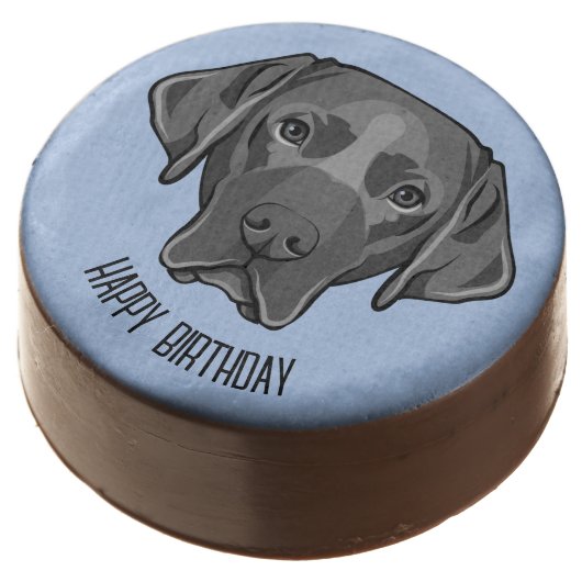 Black Labrador Retriever Dipped Oreo Cookies (Angled)