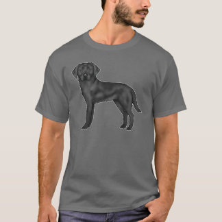 Black Labrador Retriever Dog Black Lab Artwork T-Shirt